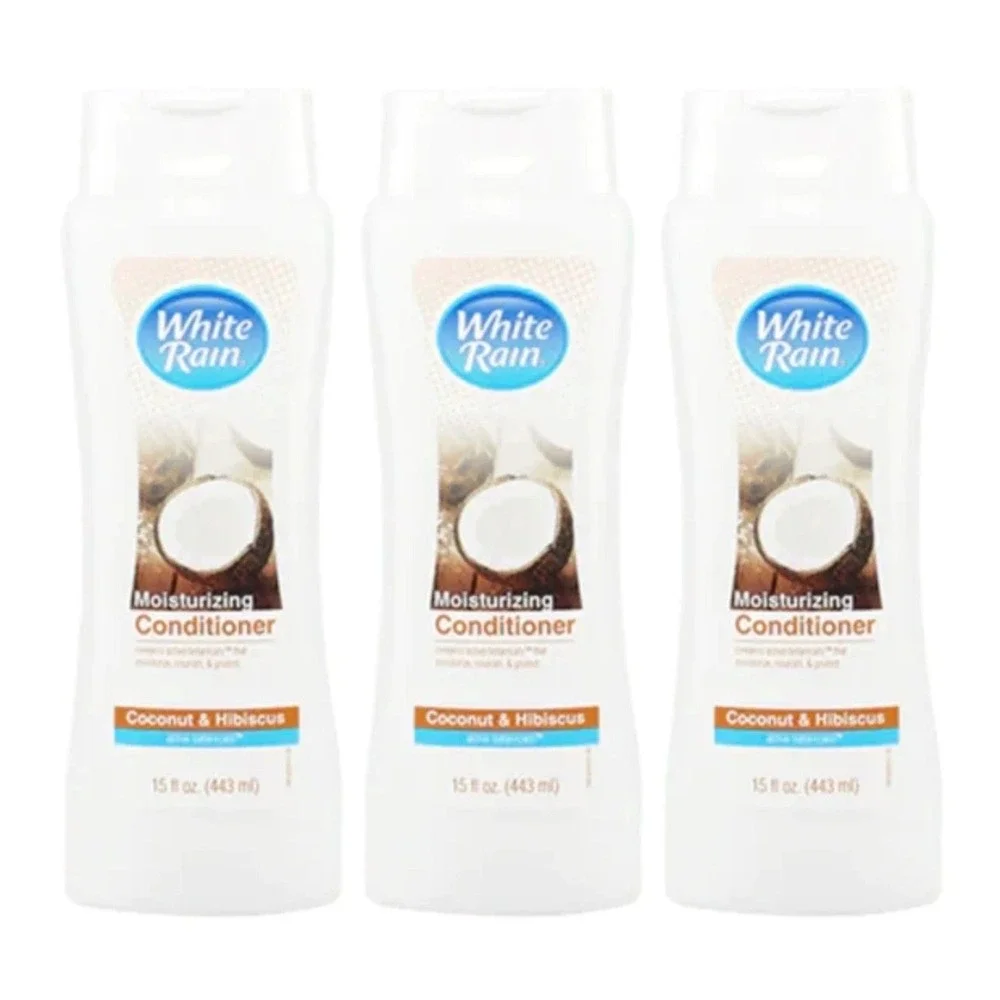 White Rain Moisturizing Conditioner Coconut & Hibiscus 15oz 3 Pack Paraben Free